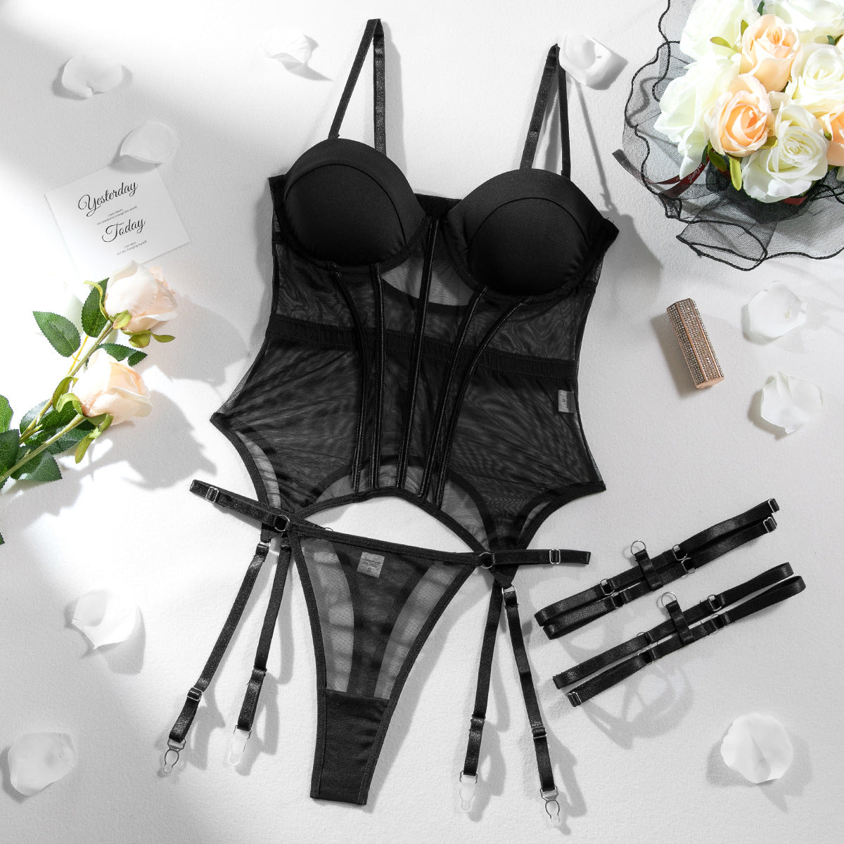 CELINE | Set di Lingerie Floreale Seducente