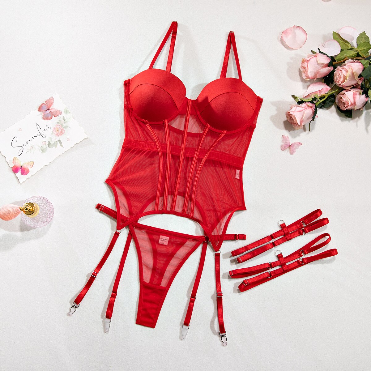 CELINE | Set di Lingerie Floreale Seducente